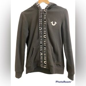 True Religion Black and White Women’s Zip up Jacket